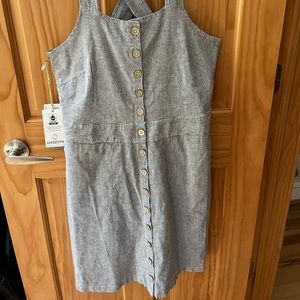 Dress/ Top pinafore for summer. Size Large.